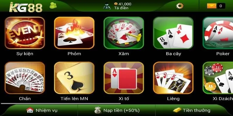 Một số dạng game bài KG88 gây bão mạng xã hội